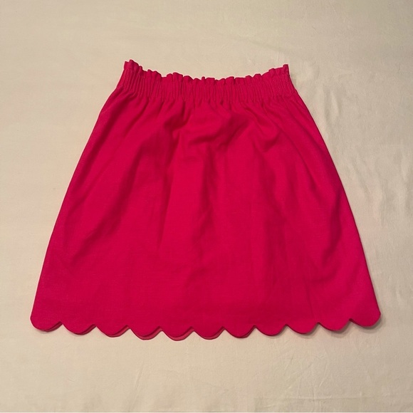 J. Crew Factory Pink Scallop High Waisted Skirt - Picture 9 of 11